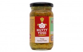 Nutty Yogi Tangy Karela Pickle   Glass Jar  200 grams